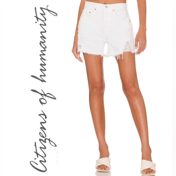 Citizens of Humanity💖Annabelle Long Vintage Relaxed Short in Whitesides Size 25 - Picture 1 of 14